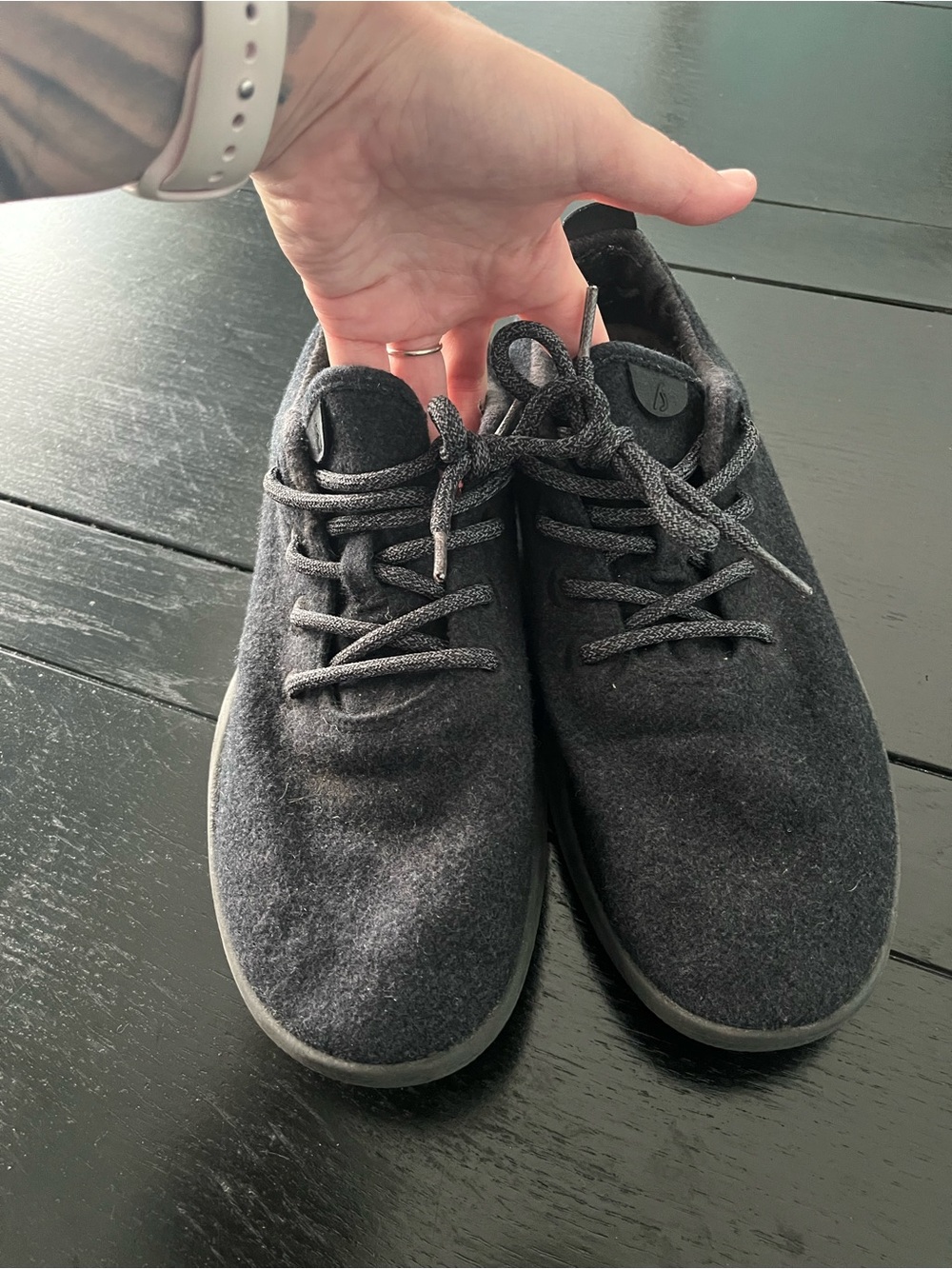 allbirds Men's Wool-Look Lace-Up Sneakers - Charcoal Gray